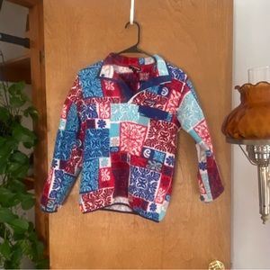 patterned patagonia synchilla pullover